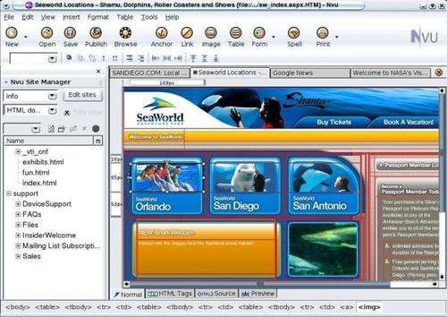 NVU Website Web Design Software CSS HTML Create Creator CD + User manual + 800 Website Templates
