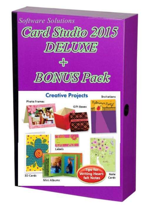 Card Studio 2015 Deluxe Software-Personalize14000+ Cards/Calenders/Scrapbooks/Editing & More!