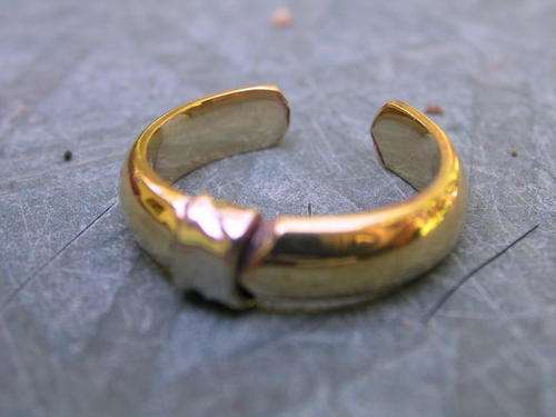 TOE RING BRASS with clip decoration Handmade Jewellery ALL SIZES ARE AVAILABLE