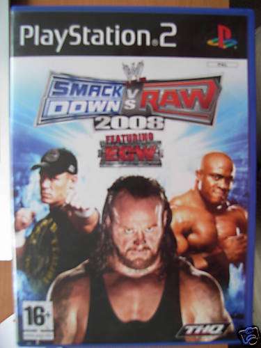 WWE SMACKDOWN VS RAW 2008 PS2 GAME **In Stock Now** EXCELLENT CONDITION