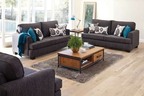3 Piece Blue Gum Lounge Suite