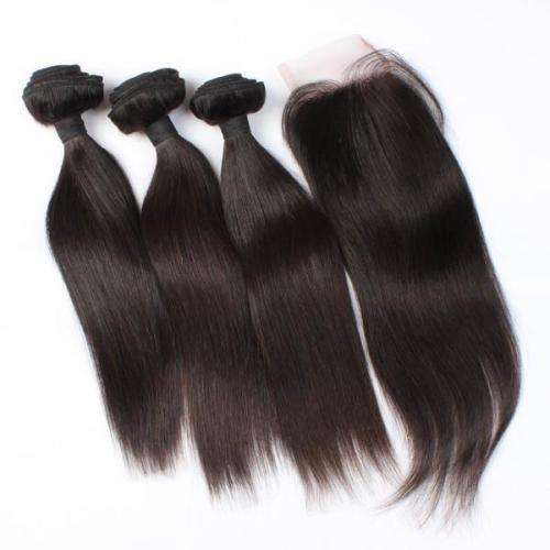 Brazilian hair Lace closure 4*4 three part