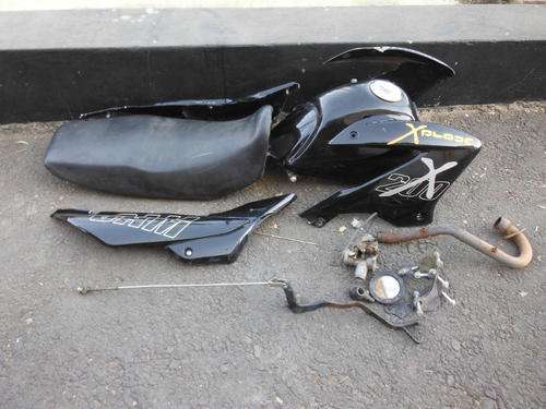 Bashan 200 Xplode Plastics, Tank, Seat, Carburator, Rear Brake Lever / Linkage, Exhaust Header etc.