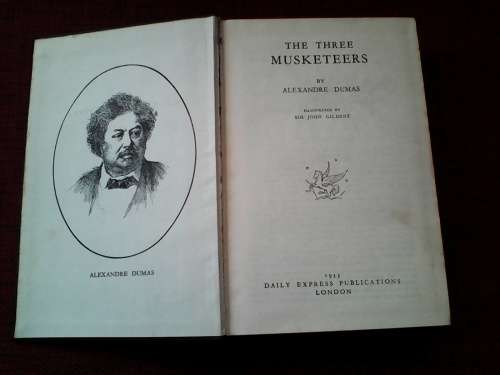 The three Musketeers by Alexandre dumas . hard cover 1933