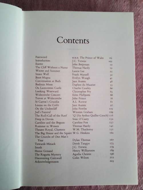 The West country book by J.C Trewin. Foreword by Prins Charles. H/C  1st 1981