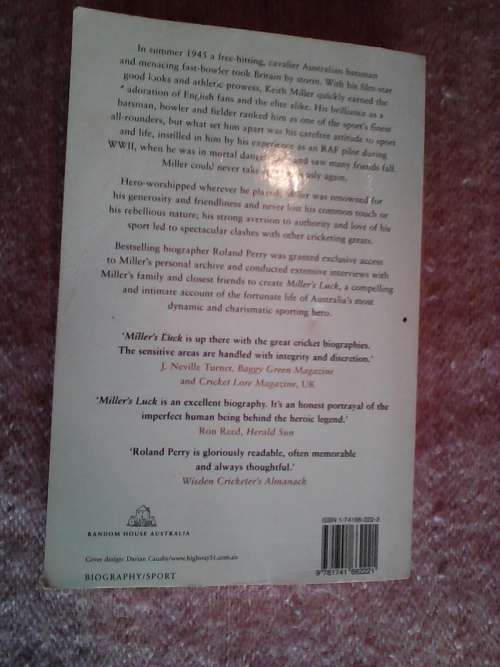 Miller`s Luck by Roland Perry. S/C 1st 2005