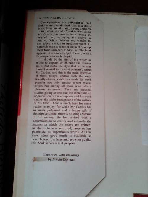 Composers Eleven by Neville Cardus. H/C  1958