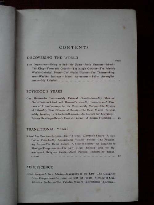 Recollections of my childhood and youth by George brandes. H/C 1st 1906