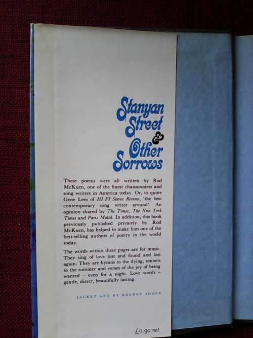 Stanyan street and other sorrows by Rod McKuen. H/C 1972 Postage R50
