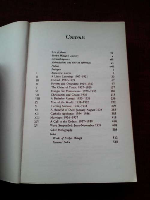 Evelyn Waugh by Martin Stannard. Vol I and II  S/C 1993