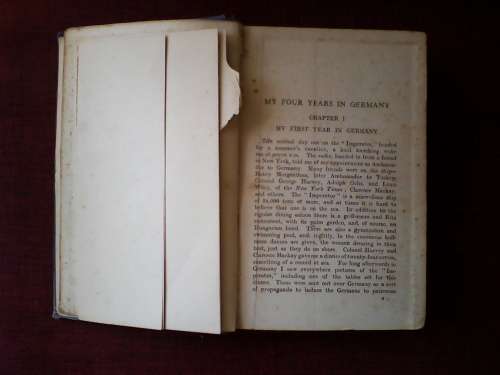 My four years in Germany by James W. Gerard. H/C !917