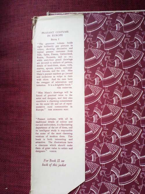 Peasant costumes in Europe book 1 1st 1937.H/C