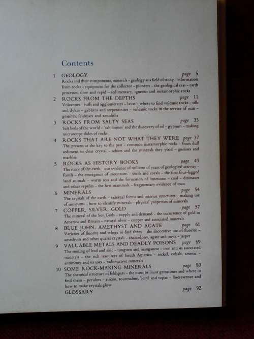 Rock and Minerals By E.P. Bottley. H/C 1st 1972