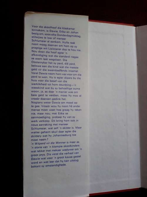`n Witperd vir die Wenner deur Jansie van der Walt. H/B. 166 pp.