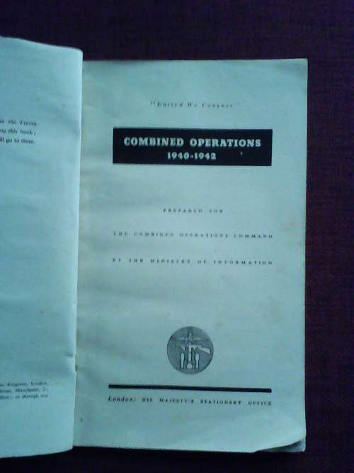 Combined Operations, 1940-1942. S/C. 144 pp.  1943