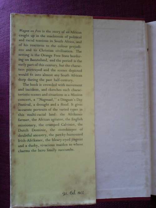 Wagon on Fire by William Illsley. H/C. 240 pp. 1955