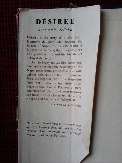 Désirée by Annemarie Selinko. H/C. 520 pp. 400gm 1954