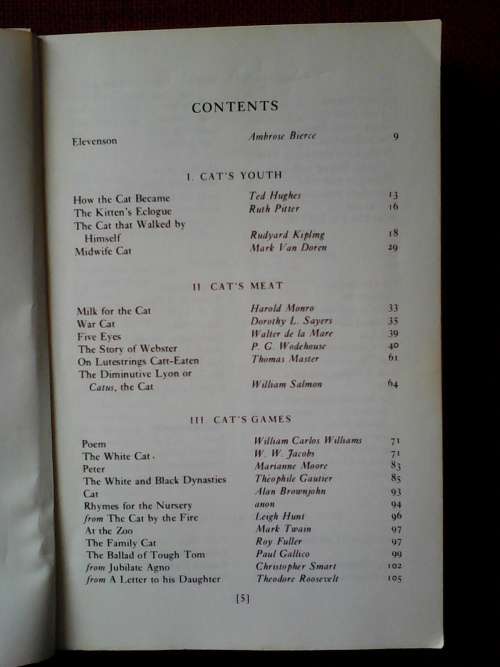 The Book of Cats edited by George MacBeth and Martin Booth. S/C. 349 pp.postage R50
