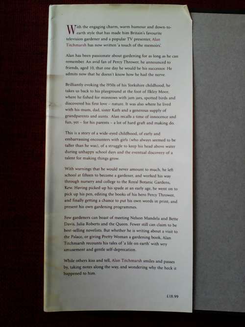 Trowel and Error by Alan Titchmarsh. H/C. 322 pp. 2002