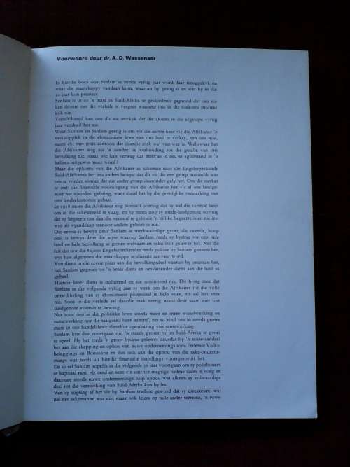 Uit die Volk Gebore: Sanlam se Eerste Vyftig Jaar deur JP Scannell. Groot formaat. H/B. 126 pp.