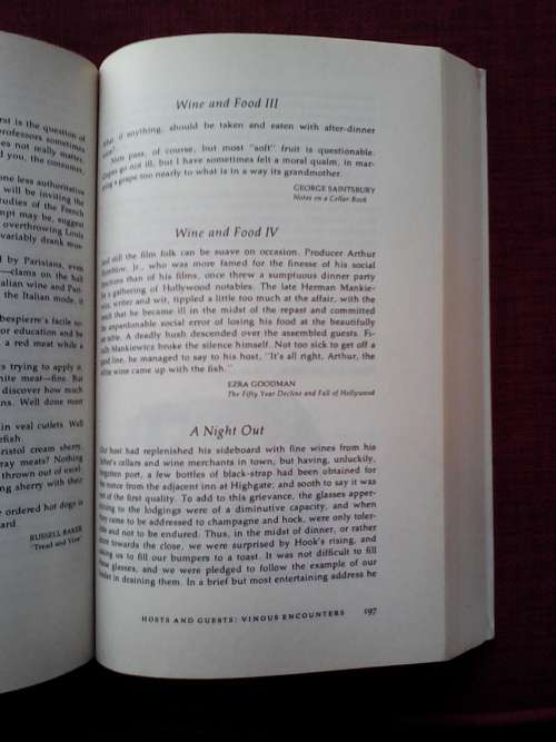 The Fireside Book of Wine, selected and edited by Alexis Bespaloff. S/C. 445 pp.