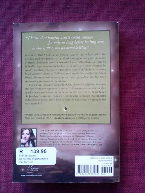 Catching Moondrops by Jennifer E Valent. S/C. 370 pp.