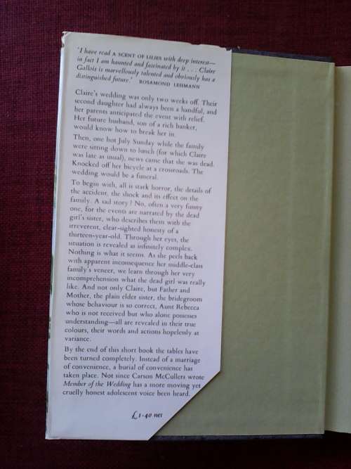 A Scent of Lilies by Claire Gallois. H/C. 126 pp.