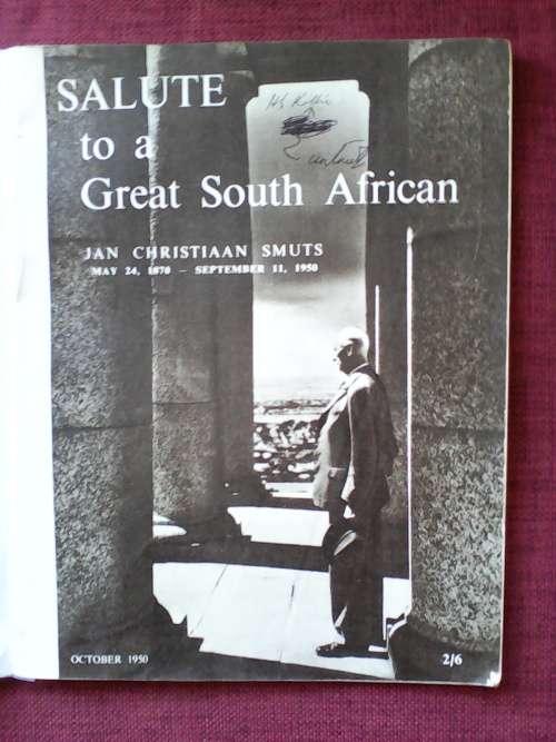 Salute to a Great South African, Jan Christiaan Smuts, May 24, 1870 - September 11, 1950, S/C. 64pp.