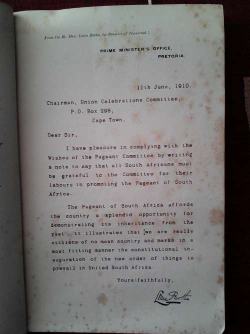Historical Sketch and Description of Pageant on Occasion of Parliament Opening 1910. S/C. 108 pp.