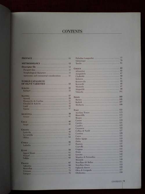 World Catalogue of Olive Varieties. H/C with jacket. Large format. 360 pp. Excellent condition.
