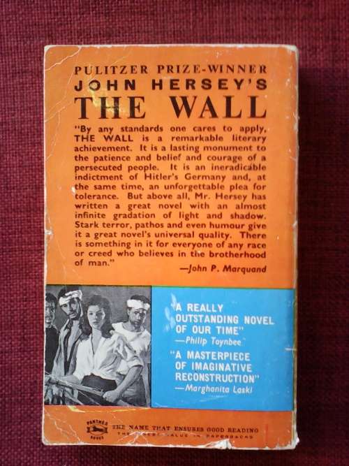 The Wall by John Hersey. 1962 Panther edition. S/C. 512 pp.