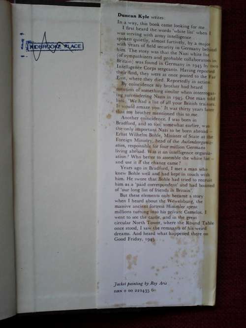 Black Camelot by Duncan Kyle. First edition 1978. H/C with jacket. 277 pp. 600 g