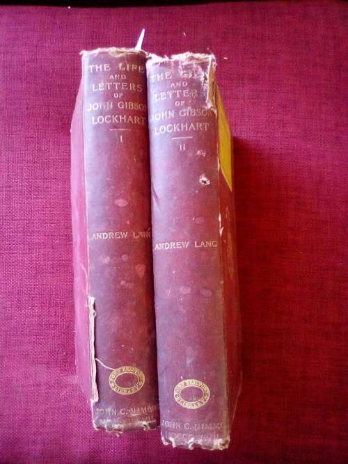 The Life and Letters of John Gibson Lockhart by Andrew Lang. Two volumes. 1st ed 1897. H/C.