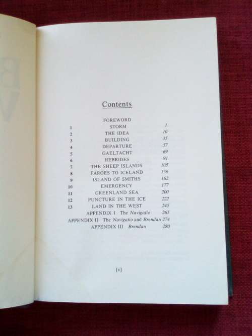 The Brendan Voyage by Tim Severin. 1st 1978. H/C. 292 pp.