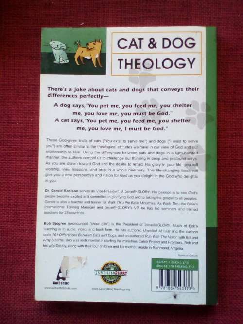 Cat and Dog Theology by Bob Sjogren and Gerald Robison. 2005 Revised Edition. S/C. 206 pp.