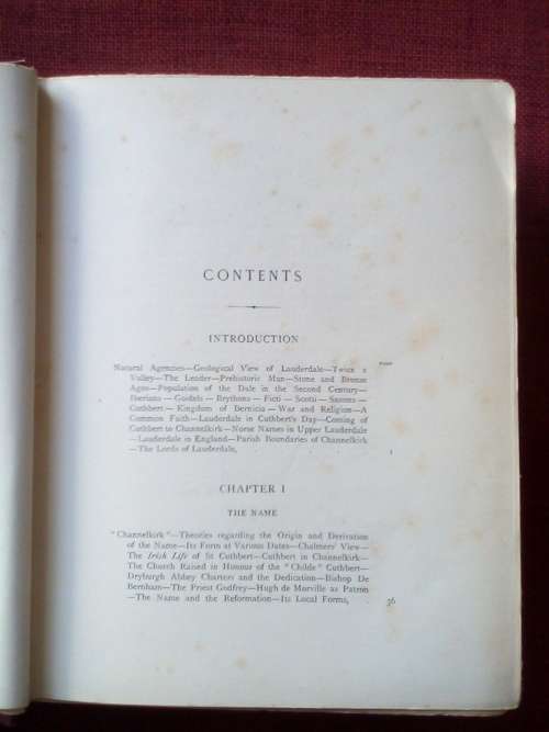 History of Channelkirk by Rev Archibald Allan. 1st edition 1900. HC. Large format. 691 pp.