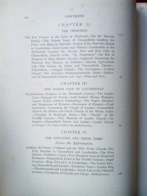 History of Channelkirk by Rev Archibald Allan. 1st edition 1900. HC. Large format. 691 pp.