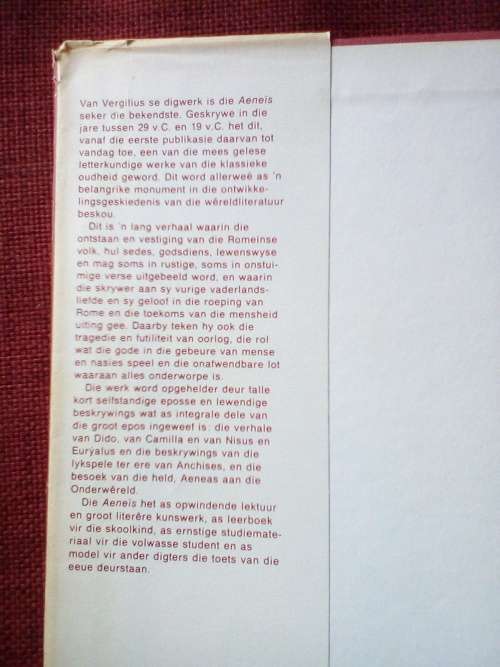 Vergilius: Van Wapens en ´n Man, Versvertalings van die Aeneïs deur NA Blanckenberg. Geteken.