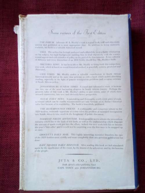 The Story of the British Settlers of 1820 in South Africa by HE Hockly. 2nd ed 1957. H/C. 284 pp.