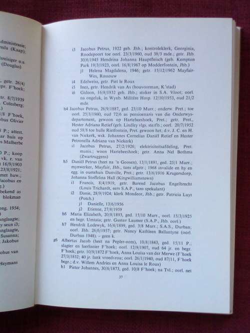Stamregister van die Malherbes in Suid-Afrika deur GH Malherbe. 1ste uitgawe 1974. H/B met stofjas.