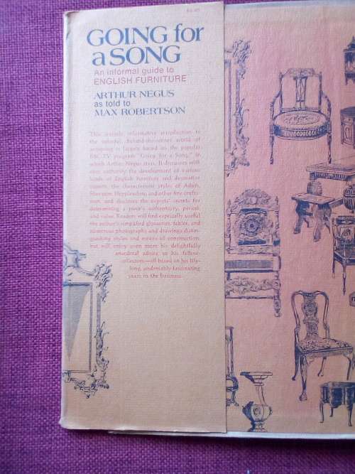 Going for a Song by Arthur Negus and Max Robertson. 1st 1972. H/C with jacket. 221 pp.