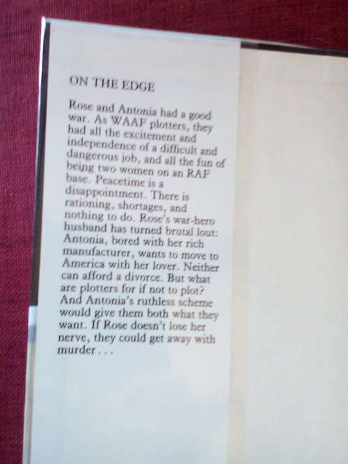 On the Edge by Peter Lovesey. 1st 1989. H/C with jacket. Large print. 321 pp.