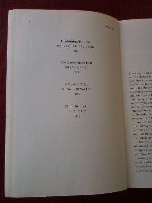 Mysteria Nights by PC Cast, MJ Davidson, S Grant and G Showalter. 2011. S/C. 552 pp.
