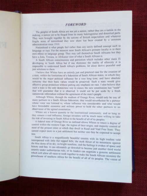 Freedom for All: The Orange River Proposals by David Guise. H/C with jacket. 1st 1993. 588 pp.