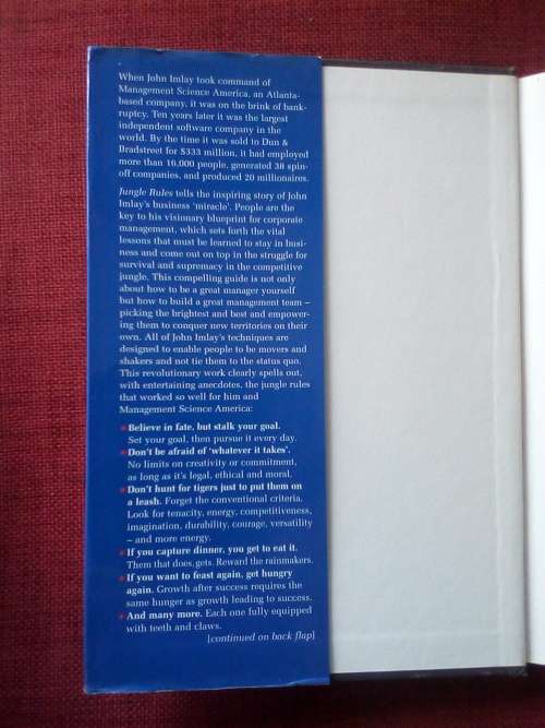 Jungle Rules: How to Be a Tiger in Business by JP Imlay with D Hamilton. 1996. H/C. 243 pp.