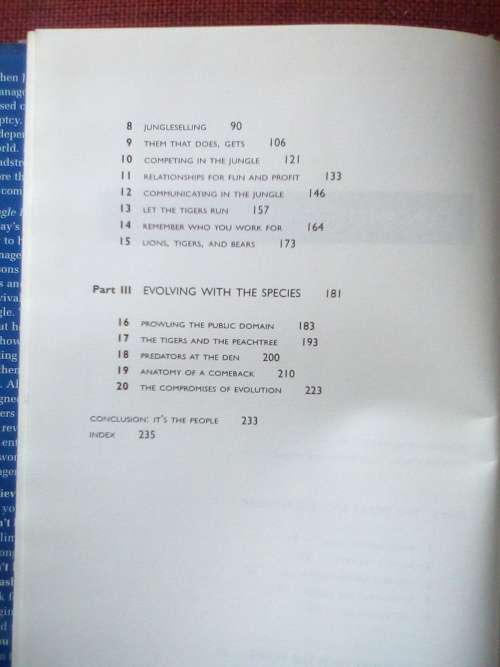 Jungle Rules: How to Be a Tiger in Business by JP Imlay with D Hamilton. 1996. H/C. 243 pp.