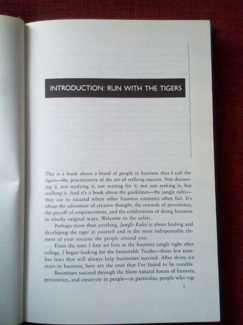 Jungle Rules: How to Be a Tiger in Business by JP Imlay with D Hamilton. 1996. H/C. 243 pp.