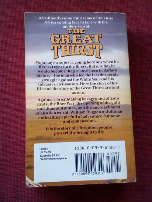 The Great Thirst by William Duggan. Reprint 1986. S/C. 444 pp.