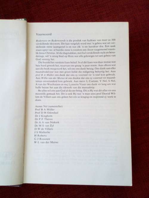 Byderwets en Byderwoords : `n Bybeldagboek vir Eietydse Mense. 1985. H/B.