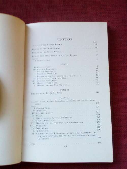 Gems and Gem Materials by EH Kraus and CB Slawson. 1941. H/C. 287 pp.